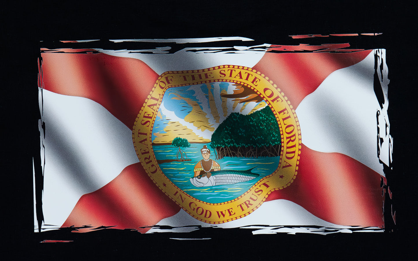 Florida Flag Landed Tarpon